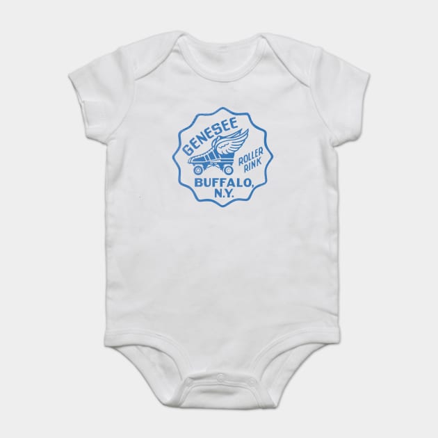 Vintage Roller Skating Buffalo New York Baby Bodysuit by Timeless Chaos